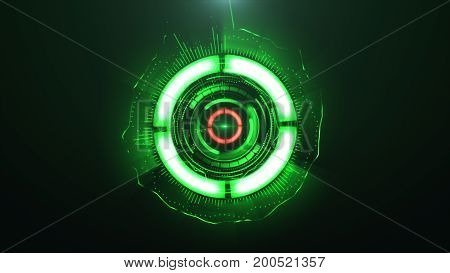 Fast Changing Futuristic Hud Display Elements