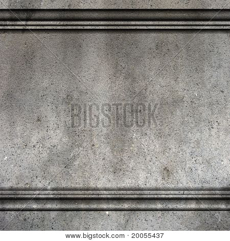 3D Render antieke Griekse Romeinse muur met Molding