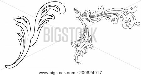 Vintage Leaf Baroque Vector Photo Free Trial Bigstock
