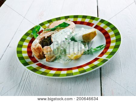 Poached Salmon With Vegetables