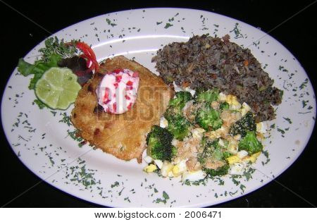 verkrustete gebackenen Lachs