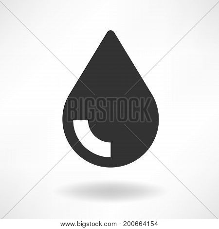 Simple Vector Illustration Icon Falling Oil Drops Icon