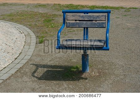 Poorly maintained urban park. South Moravia, Czech Republic.