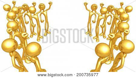 The Original 3D Characters Illustration In Protest