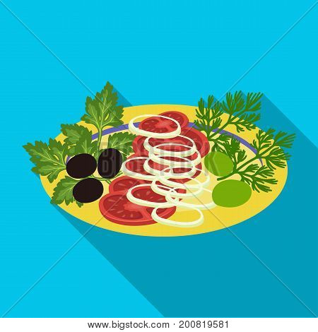 Vegetable salad. Food and cooking single icon in flat style vector symbol stock illustration .