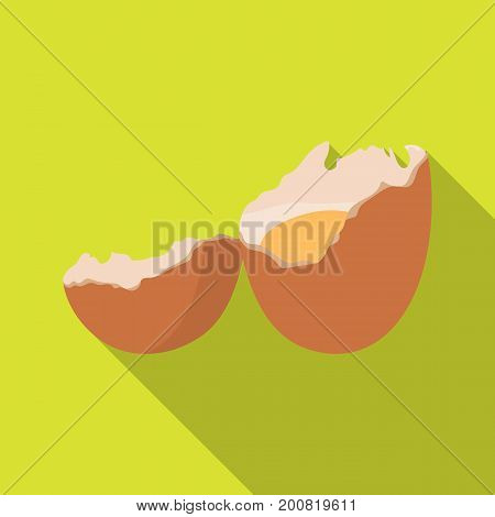 Broken egg. Egg.and cooking single icon in flat style vector symbol stock illustration .