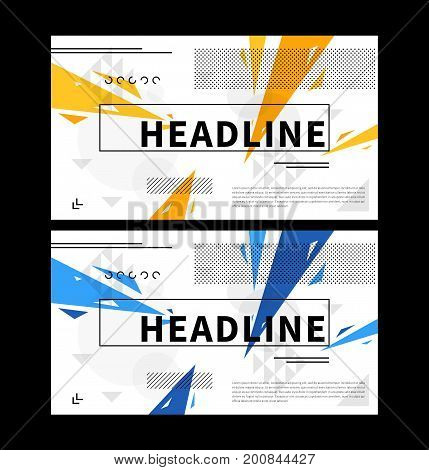 Abstract cover with colorful elements vector illustration. Title pages with decorative elements for presentation book cover flyer graphic design. Wide screen format creative concept.