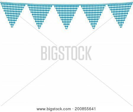 Garland with flags for the Oktoberfest holiday vector