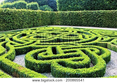 An image of the park landscape of castle Herrenhausen - Hannover/Germany - 08/16/2017