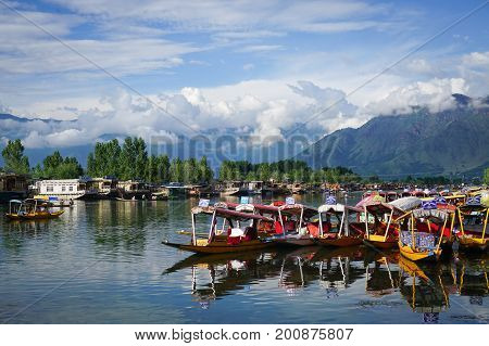 Landscape Of Dal Lake In Srinagar, India