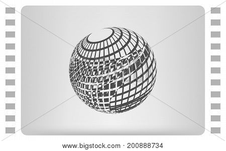 Wire-frame Design Element. Sphere