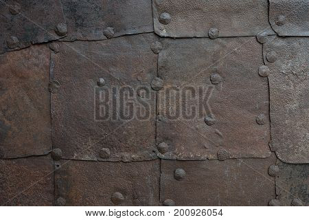 The Old Iron Wall Of A Building