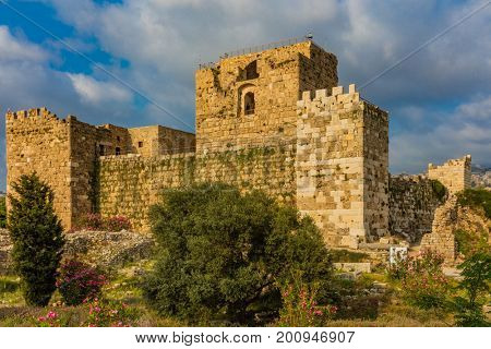The Crusader Castle Byblos Jbeil in Lebanon Middle east