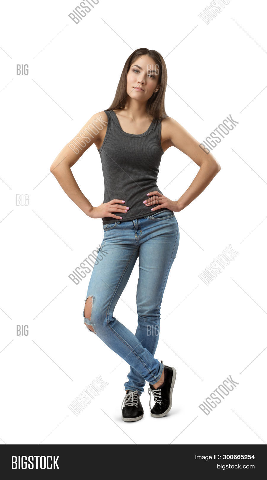 one leg black one leg white jeans