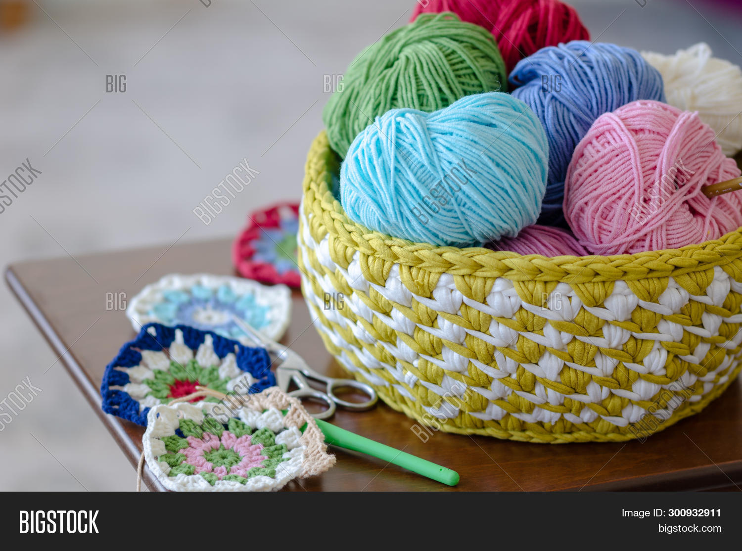 Yarns Basket Crochet Image & Photo (Free Trial) Bigstock