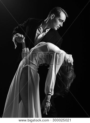 Too Many Emotions. Mime Man And Woman Act In Romantic Scene. Couple Of Mime Artists Perform Romance 