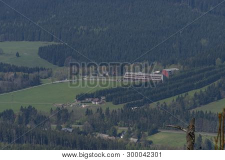View From Hill Near Giant Rocks In Jeseniky Mountains In Spring Color Day
