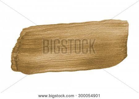 Festive shimmery bronze brush stroke