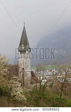 The Beautiful Town Of Balzers In Liechtenstein