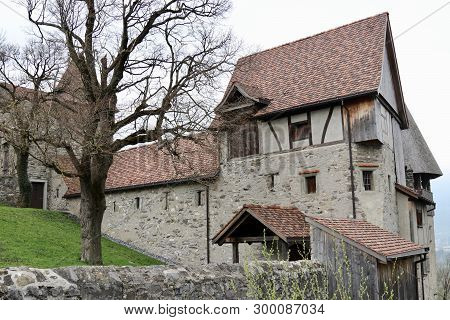 The Beautiful Town Of Balzers In Liechtenstein