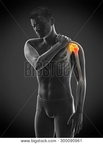 3d rendered medically accurate illustration of a man having a painful shoulder