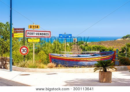 ship in Port-Vendres, Collioure, France