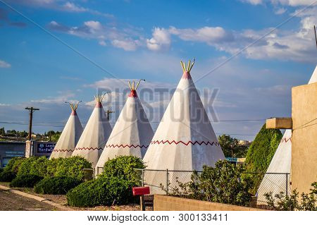 Holbrook, AZ, USA - May 6, 2017: The Wigwam Village motel chains
