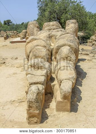 Around Olympeion Field Near A City Named Agrigento Located In Sicily, Italy