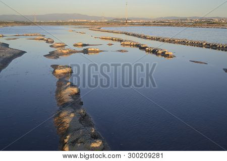 View Of The Santa Gilla Pond, Cagliari