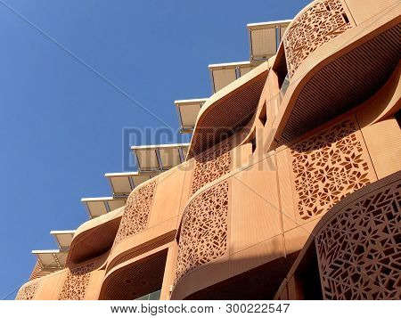 Masdar City, Abu Dhabi, Uae - April, 2019. The City Is Designed In Sustainable And Smart Way That Pr