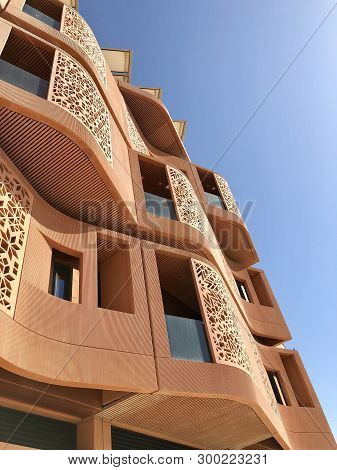 Masdar City, Abu Dhabi, Uae - April, 2019. The City Is Designed In Sustainable And Smart Way That Pr