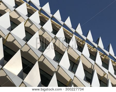 Masdar City, Abu Dhabi, Uae - April, 2019. The City Is Designed In Sustainable And Smart Way That Pr