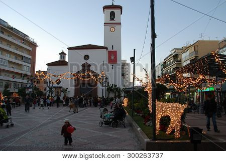 Fuengirola, Spain - December 19, 2008 - Church (iglesia De Nuestra Senora De Rosario) In Constitutio