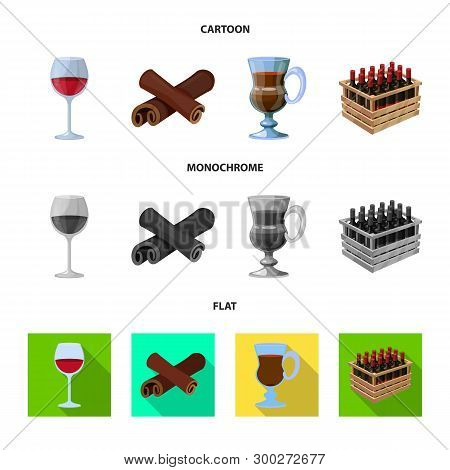 Vector Illustration Of Farm And Vineyard Symbol. Collection Of Farm And Product Stock Vector Illustr
