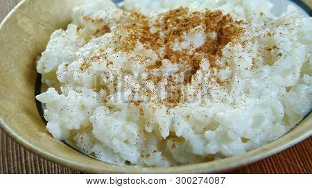 Roz Bel Laban - Egyptian Style Rice Pudding Close Up