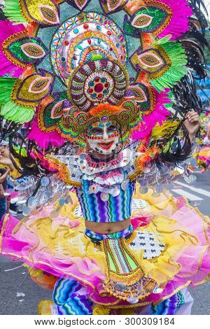 Bacolod , Philippines - Oct 28 : Participant In The Masskara Festival In Bacolod Philippines On Octo
