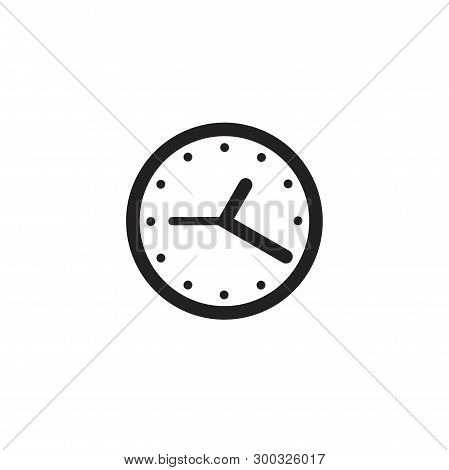Clock Icon Graphic. Simple Vector Element Illustration