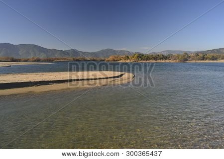 View Of Flumendosa River Near Porto Corallo Beach