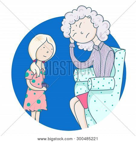 Daughters-mothers. A Weak Mother, A Caring Independent Daughter, A Mother Not Self-confident, Not Ta