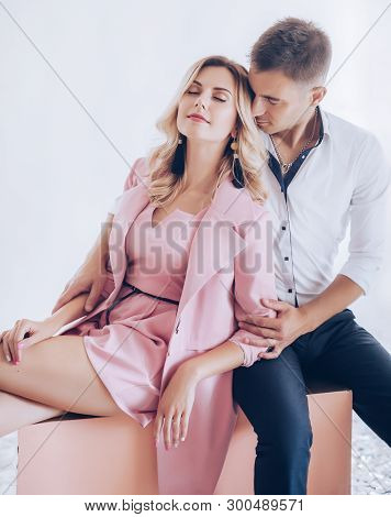 Beautiful Young Couple In Love. Stock Photo