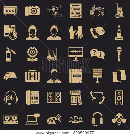 Operator Icons Set. Vector & Photo (Free Trial) | Bigstock