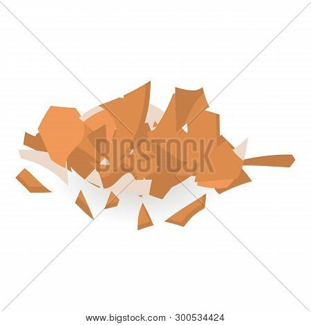 Small Parts Eggshell Icon. Isometric Of Small Parts Eggshell Vector Icon For Web Design Isolated On 