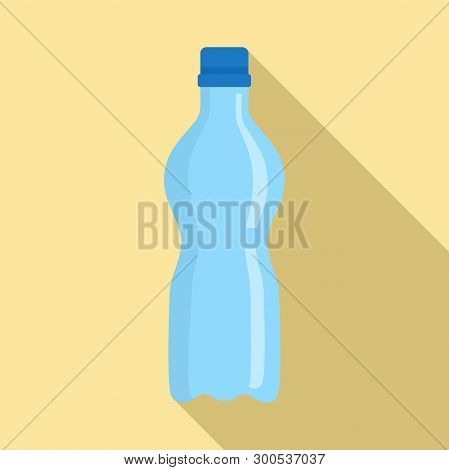 Water Plastic Bottle Icon. Flat Illustration Of Water Plastic Bottle Icon For Web Design