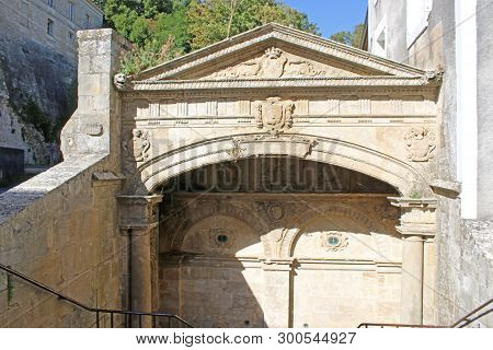 Historic Fountain In Fontenay Le Comte, France