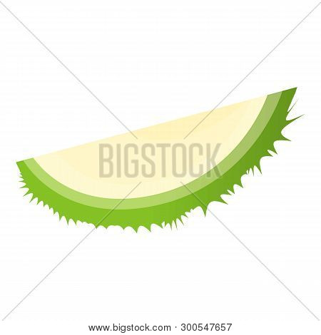 White Part Of Durian Icon. Cartoon Of White Part Of Durian Icon For Web Design Isolated On White Bac