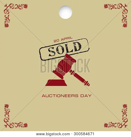 A Popular Day - Auctioneers Day. Banner To Date Auctioneers Day
