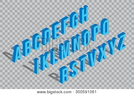 Creative Vector Illustration Of Modern Trend Glitch Isometric Font Isolated On Background. Art Desig