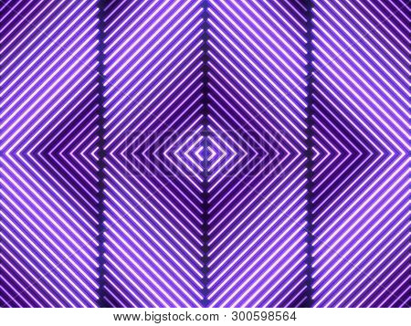 Neon Light Stage Wall Abstract Background, Violet Color.