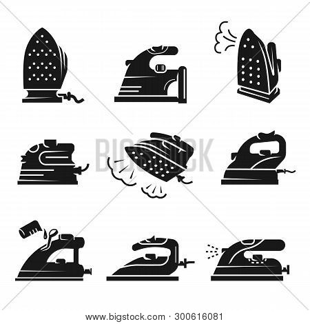 Smoothing-iron Icons Set. Simple Set Of Smoothing-iron Icons For Web Design On White Background