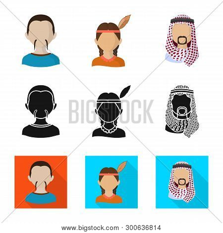 Vector Design Of Imitator And Resident Symbol. Set Of Imitator And Culture Stock Symbol For Web.
